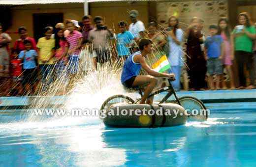 Cycling at Mangalore Swimming pool